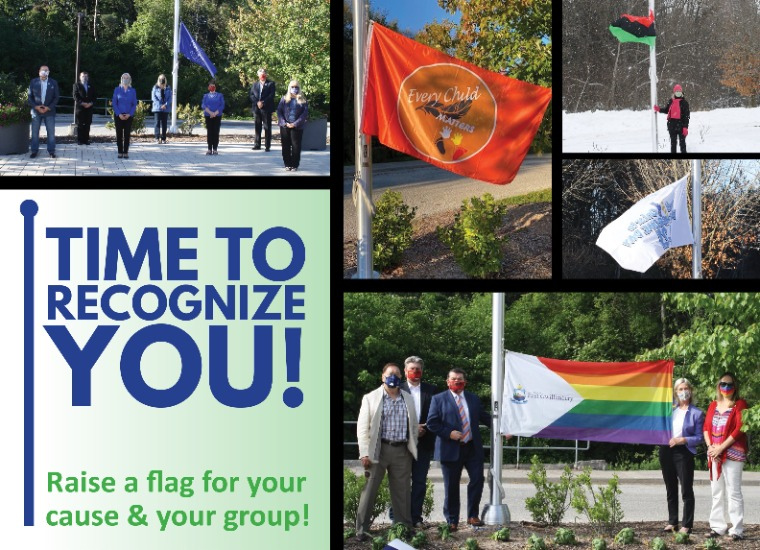collage of various flag raisings in EG