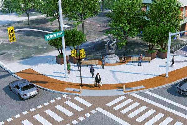 Rendering of future Yonge Street in Holland Landing