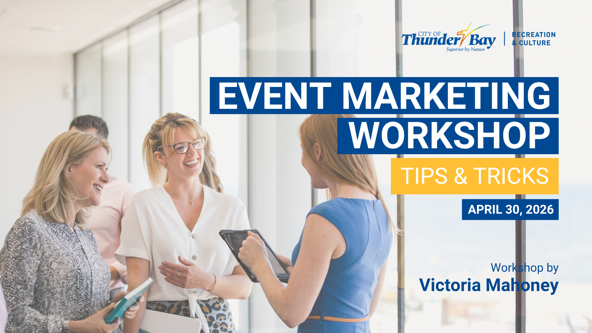 Event Marketing "Tips & Tricks" Workshop Ad Graphic for Event Marketing "Tips & Tricks" Workshop